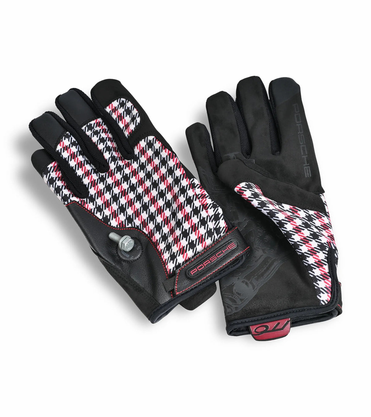 Porsche Classic Assembly Gloves in Red Pepita | Porsche Design Sale