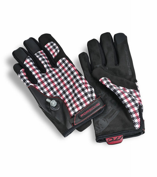 Porsche Classic Assembly Gloves in Red Pepita | Porsche Design Sale