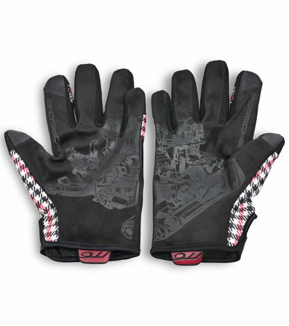 Porsche Classic Assembly Gloves in Red Pepita | Porsche Design Sale