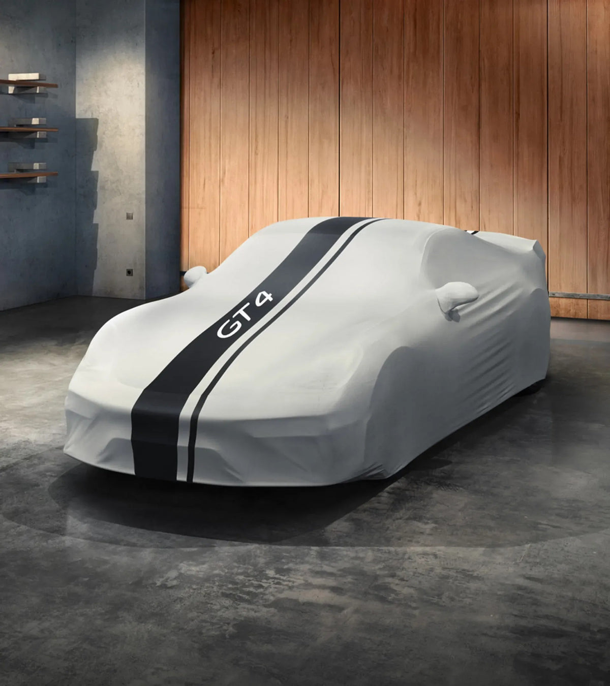 Porsche Indoor Car Cover 718 Cayman GT4 design | Porsche Design Special Offer