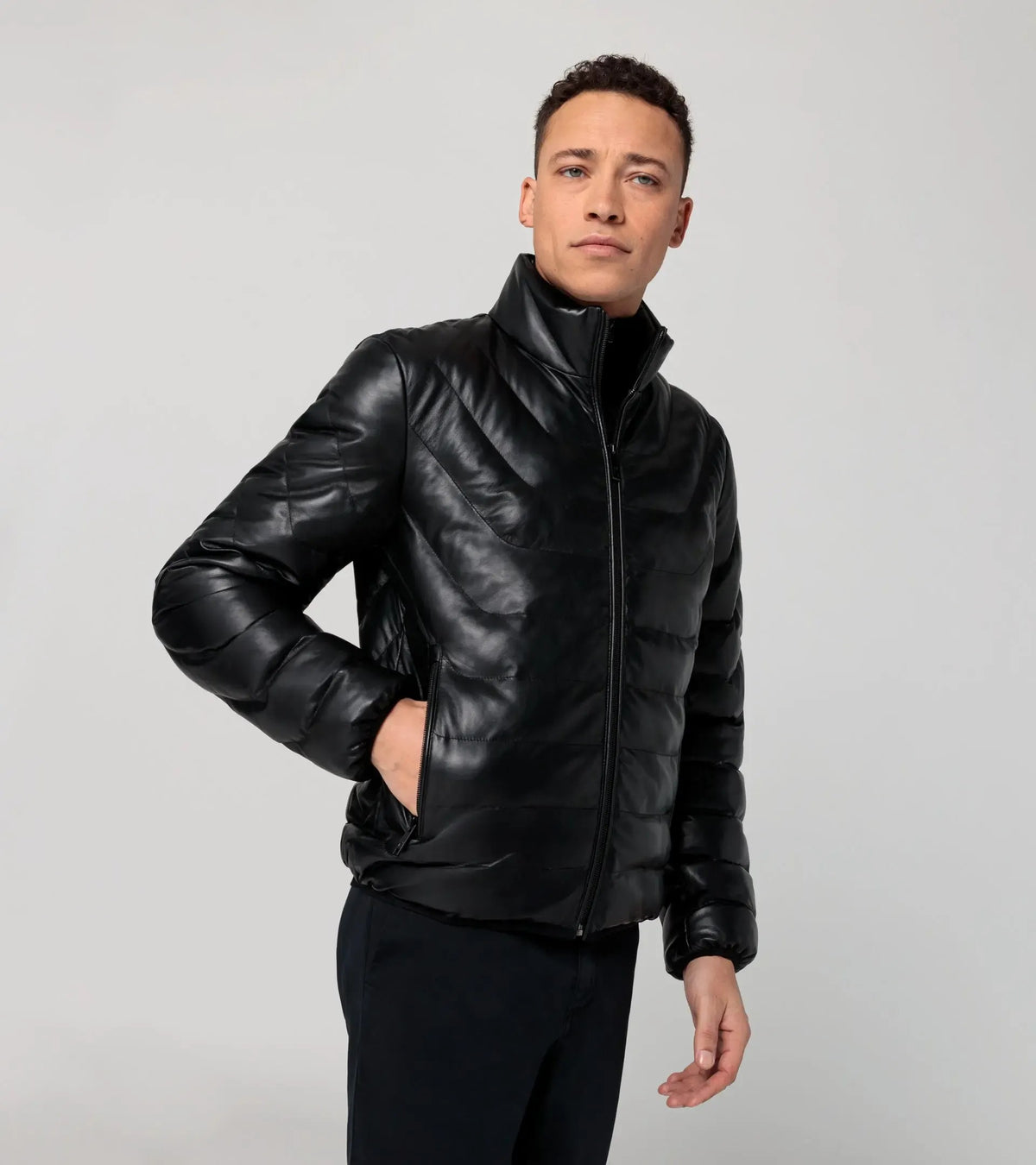 Athleisure padded leather jacket | Porsche Design Everyday